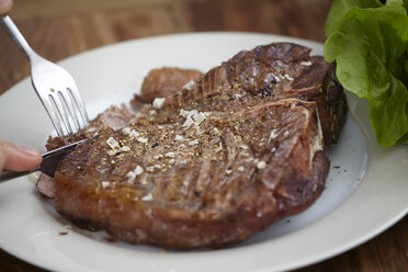 Großes Steak auf dem Teller - FMKF001076