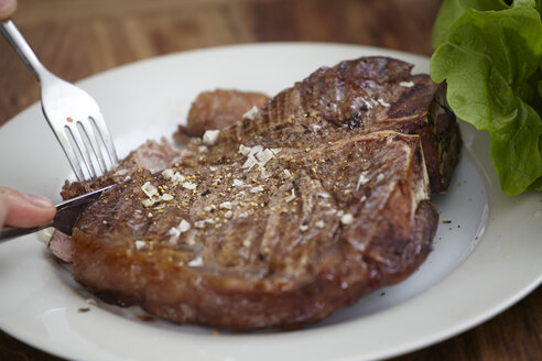 Großes Steak auf dem Teller - FMKF001076