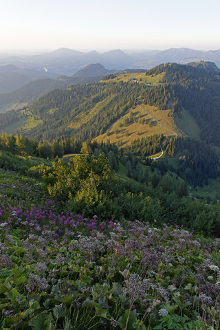 Deutschland, Oberbayern, Berchtesgadener Land, Hoher Göll, Sonnenuntergang, lizenzfreies Stockfoto