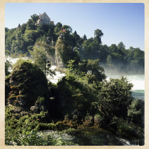 Rheinfall bei Schaffhausen, Schweiz, lizenzfreies Stockfoto