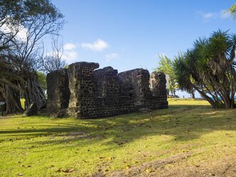 Caribbean, St. Lucia, Ruins of Fort Rodney, Pigeon Island - AMF001885