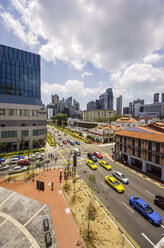 Singapur, Chinatown, Blick auf die Kreuzung, Blick von oben - THA000142