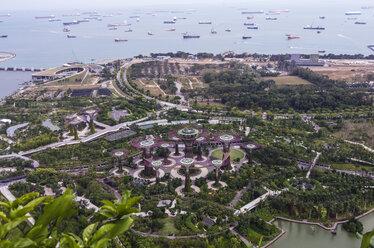 Asien, Singapur, Marina Bay, Gardens by the Bay, Supertrees - THAF000156