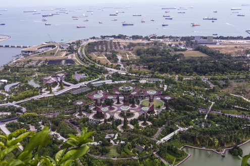 Asia, Singapore, Marina Bay, Gardens by the Bay, Supertrees - THAF000156