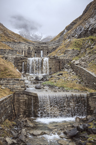 Austria, Alps, Waterfalls by Grossglockner stock photo