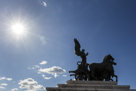 Italien, Rom, Am Denkmal Viktor Emanuels II, lizenzfreies Stockfoto