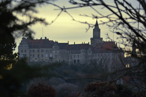 Deutschland, Baden-Württemberg, Sigmaringen, Blick auf Schloss Sigmaringen - AX000656