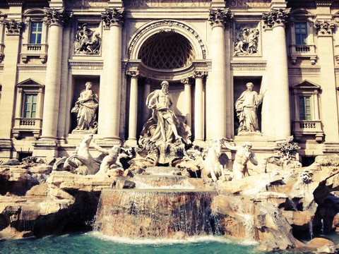 Fontana di Tevi, Rom, Italien, lizenzfreies Stockfoto