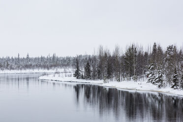 Finnland, Winterlandschaft bei Sodankylae, Ivalontie - SR000462