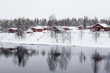 Finnland, Winterlandschaft bei Sodankylae, Ivalontie - SR000463