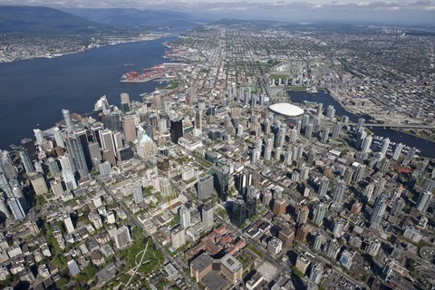 Kanada, Vancouver, Luftaufnahme, lizenzfreies Stockfoto