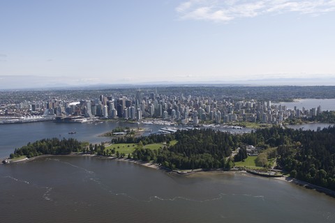 Canada, Vancouver, Stanley Park and Coral Harbour stock photo