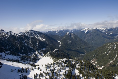 Kanada, Britisch-Kolumbien, Rocky Mountains im Mt. Seymour Provincial Park, lizenzfreies Stockfoto