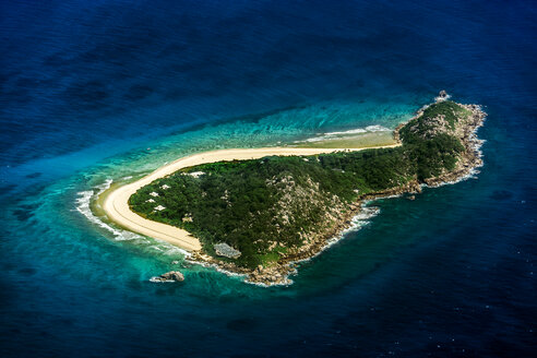 Seychelles, Island Cousine, aerial view - WEF000044