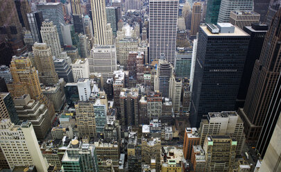 USA, New York, Manhattan, Blick auf Straßenschluchten - JWAF000002