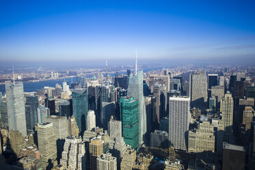 USA, New York, Manhattan, view to skyline from above - JWAF000017