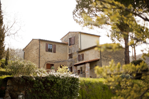 Italy, Tuscany, Volterra, country house stock photo