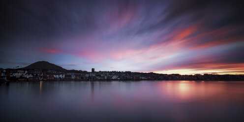 Vereinigtes Königreich, Schottland, East Lothian, North Berwick, Sonnenuntergang, Ebbe und Flut - SMAF000202