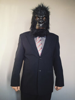 Man in gorilla mask posing - ZMF000263