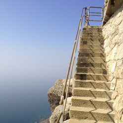 Treppe zu den Weinbergen des Lavaux (UNESCO-Welterbe), Route de la Corniche, Chexpres, Genfersee, Waadt, Schweiz - MSF003528
