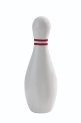 Weißer Bowling-Pin vor weißem Hintergrund - CSF021056