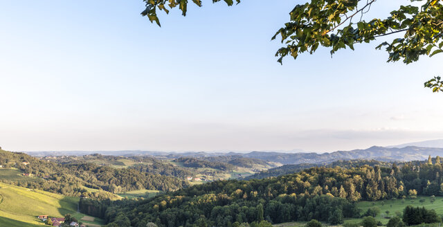 Blick von der österreichischen Grenze auf die slowenischen Weinberge - ATAF000023