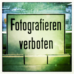 Schild, das das Fotografieren verbietet - WDF002431