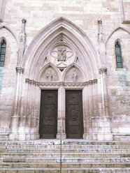 Seitenportal des gotischen Doms St. Peter, Regensburg, Bayern, Deutschland, UNESCO-Welterbe - MSF003595