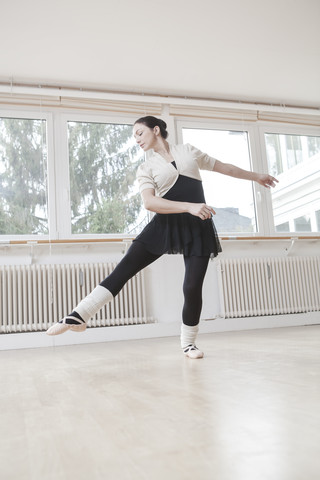 Ballet dancer at a rehearsal stock photo