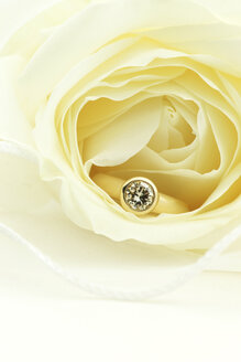 Goldring mit einem Karat Diamant in Rosenblüte - JAWF000024