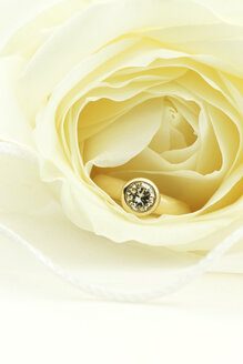 One carat diamond gold ring in rose blossom - JAWF000024