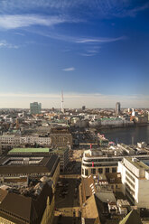 Germany, Hamburg, Cityscape from St. Petri church with Alster - KRP000424