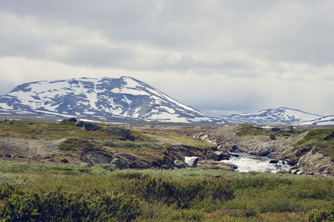 Schweden, Vilhelmina, Landschaft auf der Hochebene von Stekenjokk, lizenzfreies Stockfoto