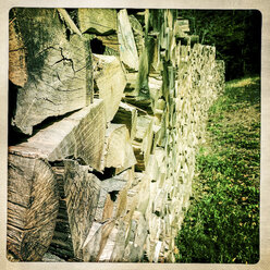 Holzstapel, Breisgau im Schwarzwald, Freiburg, Deutschland - DRF000645