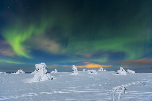 Skandinavien, Finnland, Kittilae, Polarlicht, Aurora borealis - SR000519