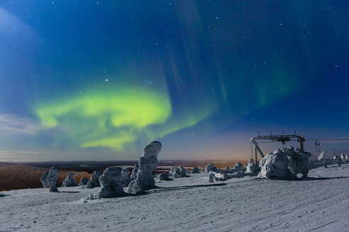 Skandinavien, Finnland, Kittilae, Polarlicht, Aurora borealis - SR000525