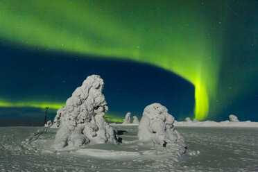 Scandinavia, Finland, Kittilae, Polar lights, Aurora borealis - SR000523