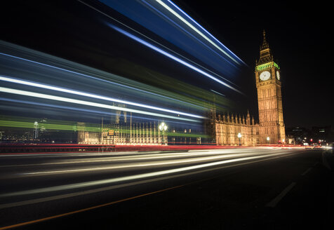 UK, London, Big Ben und Houses of Parliament, Langzeitbelichtung - STCF000005