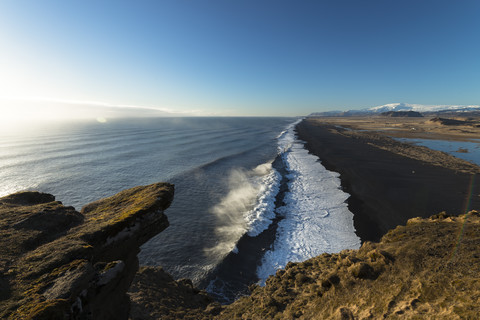 Island, Sandstrand bei Dyrholaey, lizenzfreies Stockfoto