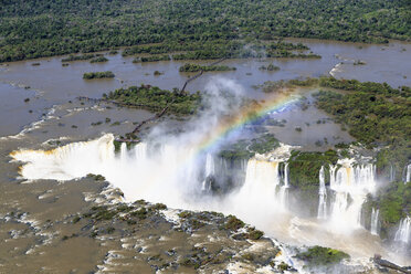 South America, Brazil, Parana, Iguazu National Park, Iguazu Falls and rainbow - FOF006593