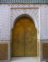 Marokko, Marrakesch-Tensift-El Haouz, Medina, Eingangstür zu einem Riad - AMF002173