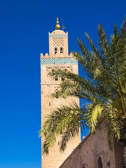 Marokko, Marrakesch-Tensift-El Haouz, Marrakesch, Koutoubia-Moschee, Minarett - AMF002185
