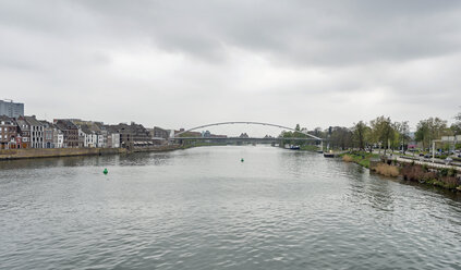 Netherlands, Maastricht, Meuse river and Hoge Brug - HLF000458