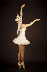 Young ballerina in angel costume and mask - FBF000369