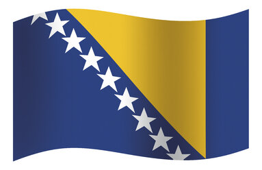 Illustration, Flagge von Bosnien und Herzegowina - UWF000087