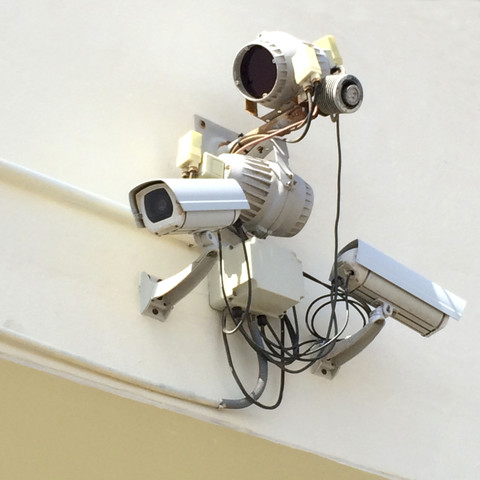 Überwachungskameras, Fuerteventura, Spanien, lizenzfreies Stockfoto