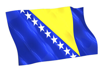 Illustration, Flagge von Bosnien und Herzegowina - ALF000143