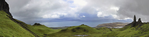 UK, Schottland, Hügel auf der Isle of Skye, lizenzfreies Stockfoto