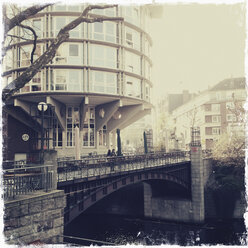 Michaelisbruecke, bridge on Fleethof, downtown, Hamburg, Germany - MSF003810