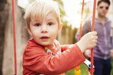 Portrait of little boy on a swing - MFF001092